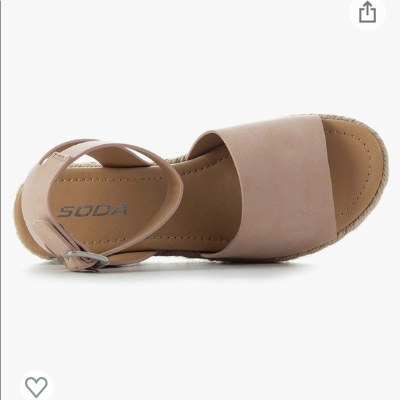 Women's Soda Topic Platform Sandals in Rose Gold Color - Picture 5 of 7